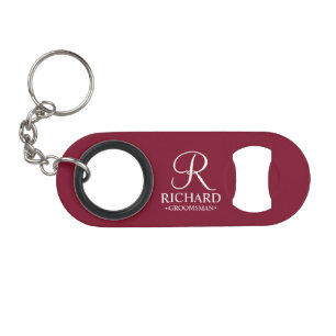 Classic Personalized Groomsman Monogram and Name