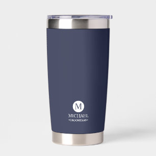 Classic Personalized Groomsmen Monogram and Name Insulated Tumbler