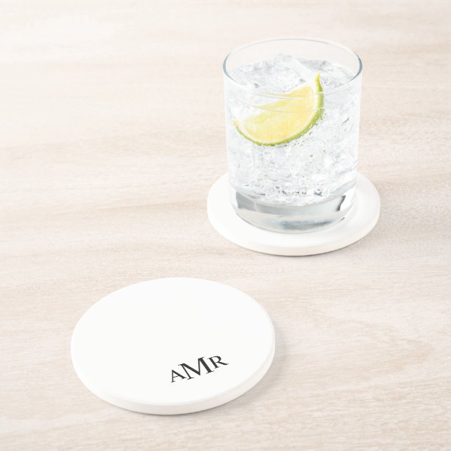 Classic Personalized Monogram Coaster (Side)