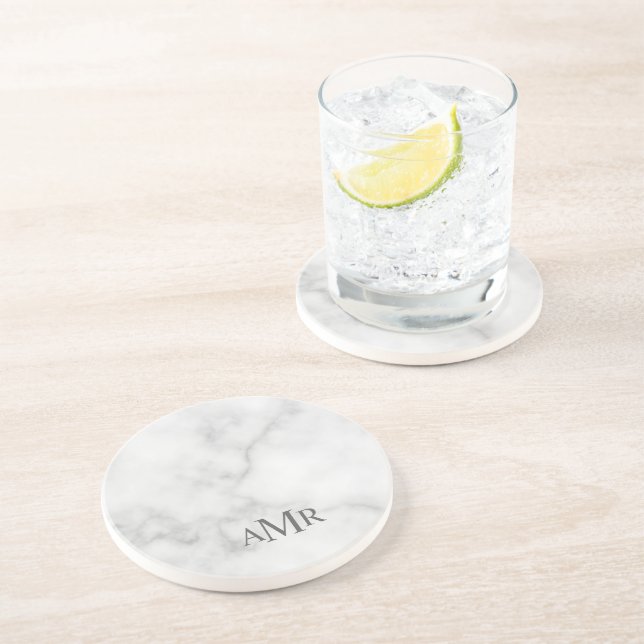 Classic Personalized Monogram Coaster (Side)