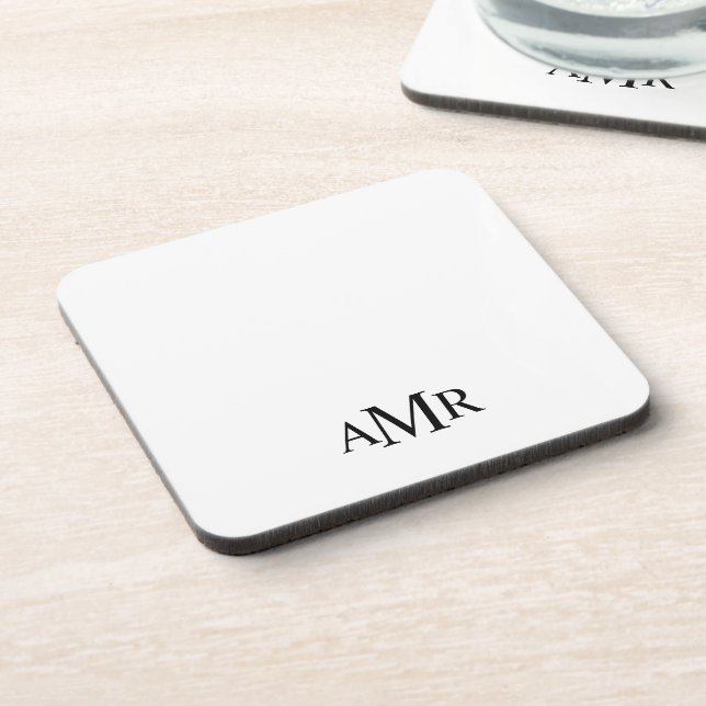 Classic Personalized Monogram Coaster (Left Side)
