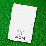 Classic Personalized Monogram Golf Clubs Golf Towel<br><div class="desc">Personalize the monogram in classic typography to create a unique golf gift and keepsake for any golfer. Designed by Thisisnotme©</div>