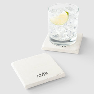 Classic Personalized Monogram Stone Coaster
