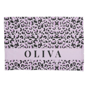 Classic Personalized Pink Leopard Print Pillowcase