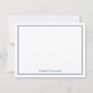 Classic Personalized Stationery Minimalist Mens  Card