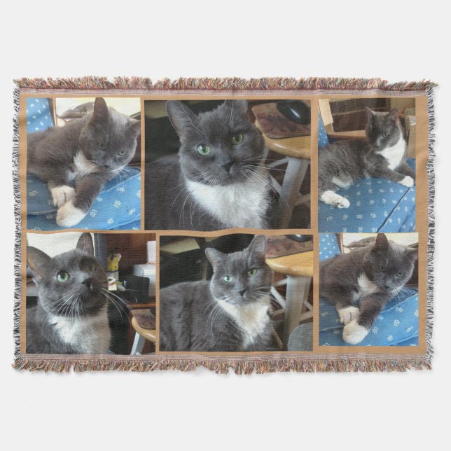 "Classic Pet Photo Blanket" Throw Blanket (Front)