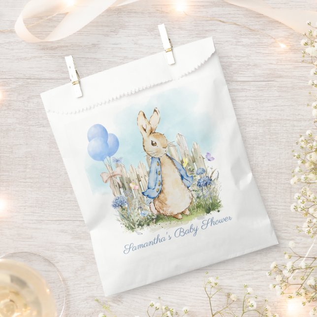 Classic Peter Rabbit Baby Shower Favours Favour Bags (Clipped)