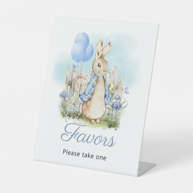 Classic Peter Rabbit Baby Shower Favours Sign (Front)
