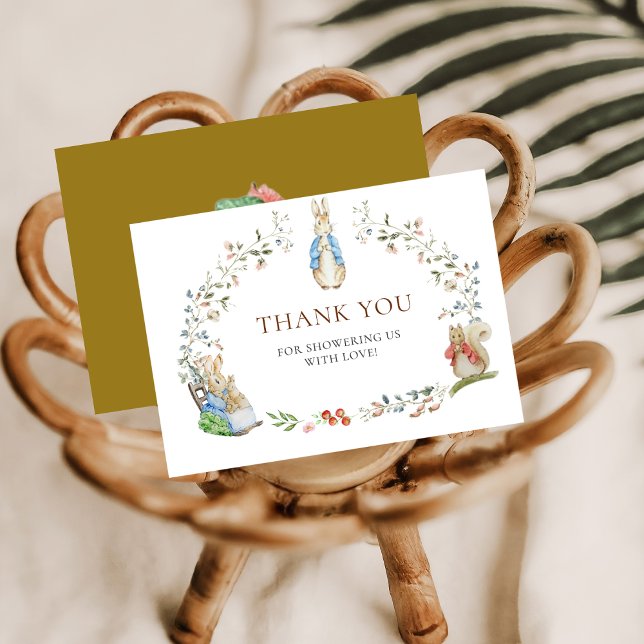 Classic Peter Rabbit Baby Shower Thank You  Enclosure Card (Creator Uploaded)