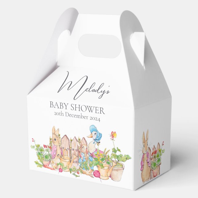 Classic Peter the Rabbit Baby Shower Favour Boxes (Front)