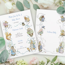 Classic Peter the Rabbit Baby Shower Invitation