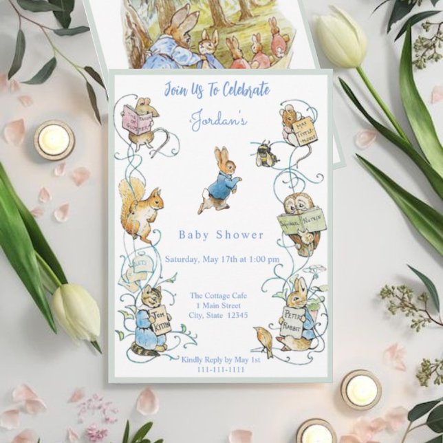 Classic Peter the Rabbit Baby Shower Invitation (Creator Uploaded)