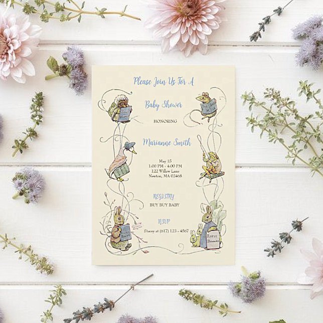 Classic Peter the Rabbit Baby Shower Invitation (Creator Uploaded)