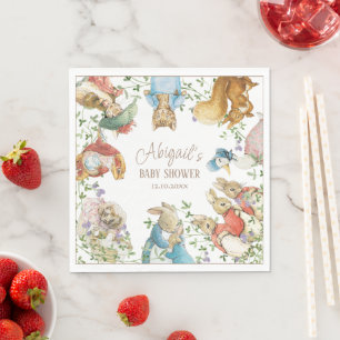 Classic Peter the Rabbit Baby Shower Napkin