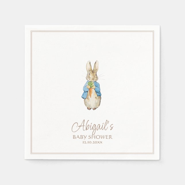 Classic Peter the Rabbit Baby Shower Napkin (Front)