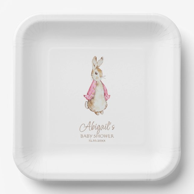 Classic Peter the Rabbit Baby Shower Paper Plate (Front)