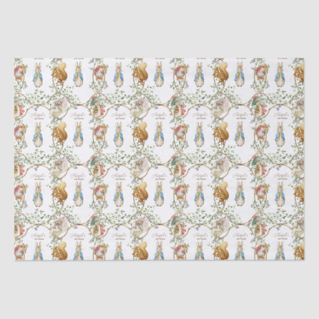 Classic Peter the Rabbit Baby Shower Tissue Paper (Front)