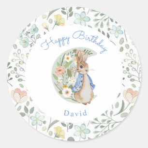 Classic Peter the Rabbit Beatrix Potter Birthday  Classic Round Sticker