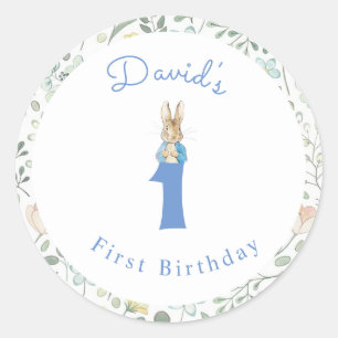Classic Peter the Rabbit Beatrix Potter Birthday  Classic Round Sticker