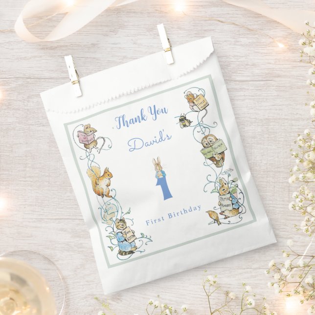 Classic Peter the Rabbit Beatrix Potter Birthday  Favour Bags (Clipped)