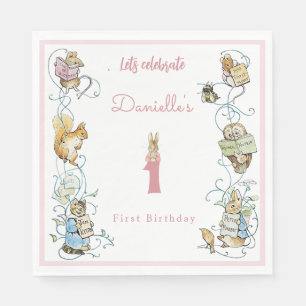 Classic Peter the Rabbit Beatrix Potter Birthday  Napkin