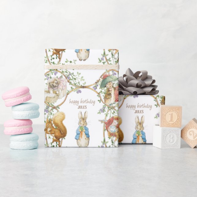 Classic Peter the Rabbit Birthday Wrapping Paper (Baby Shower)