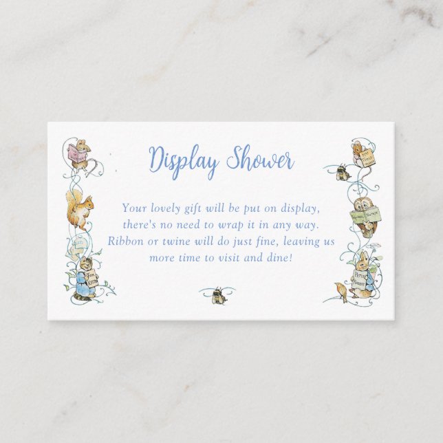 Classic Peter the Rabbit Display Shower Enclosure Card (Front)
