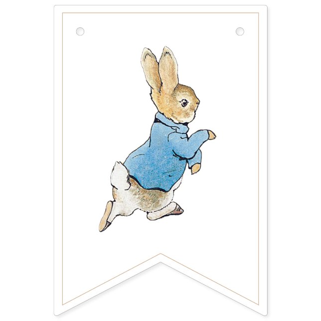 Classic Peter the Rabbit First Birthday Bunting (First Flag)