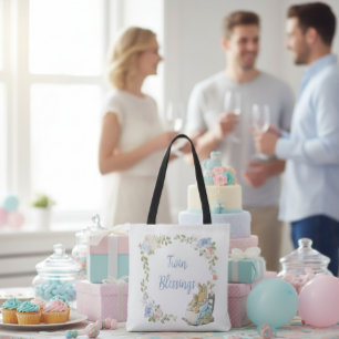 Classic Peter the Rabbit Twin Baby Shower  Tote Bag