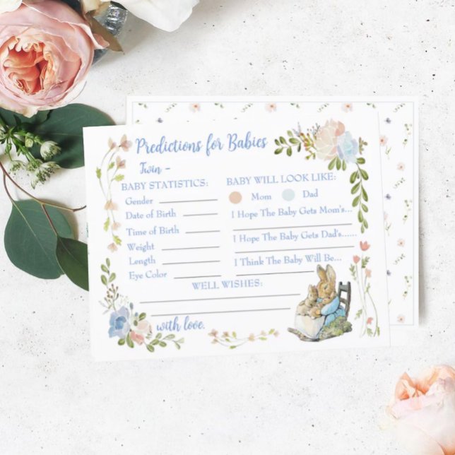 Classic Peter the Rabbit Twin Shower Predictions (Creator Uploaded)