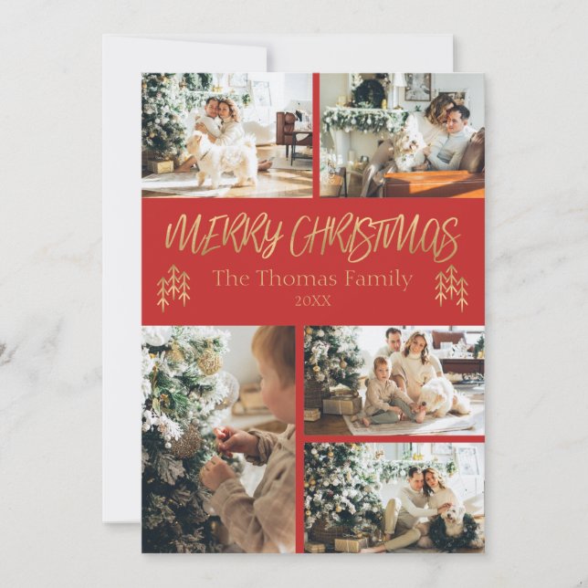 Classic Photo Christmas Card (Front)