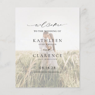 Classic Photo Elegant Budget Wedding Program Flyer