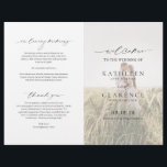 Classic Photo Elegant Wedding Program<br><div class="desc">Classic style folded wedding program (comes unfolded) with a simple and minimal black and white design with a combination of traditional serif fonts and an elegant script along with your date in a large format for a modern touch, over your favourite photo. This elegant program is great for a formal...</div>
