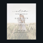 Classic Photo Elegant Wedding Program<br><div class="desc">Classic wedding program with a simple and minimal black and white design with a combination of traditional serif fonts and an elegant script along with your date in a large format for a modern touch,  over your favourite photo.  This elegant program is great for a formal wedding.</div>