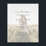 Classic Photo Elegant Wedding Program<br><div class="desc">Classic wedding program with a simple and minimal black and white design with a combination of traditional serif fonts and an elegant script along with your date in a large format for a modern touch,  over your favourite photo.  This elegant program is great for a formal wedding.</div>