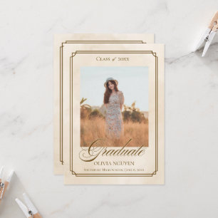 Classic Photo Graduation Announcement Invitation