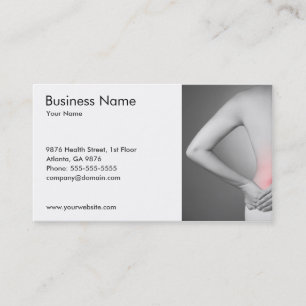 Classic Photo of Woman's Back Health Doctor Business Card