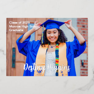 Classic Photo Simple Real Foil Invitation