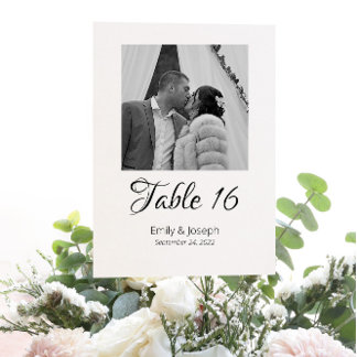 Classic Photo Table Numbers