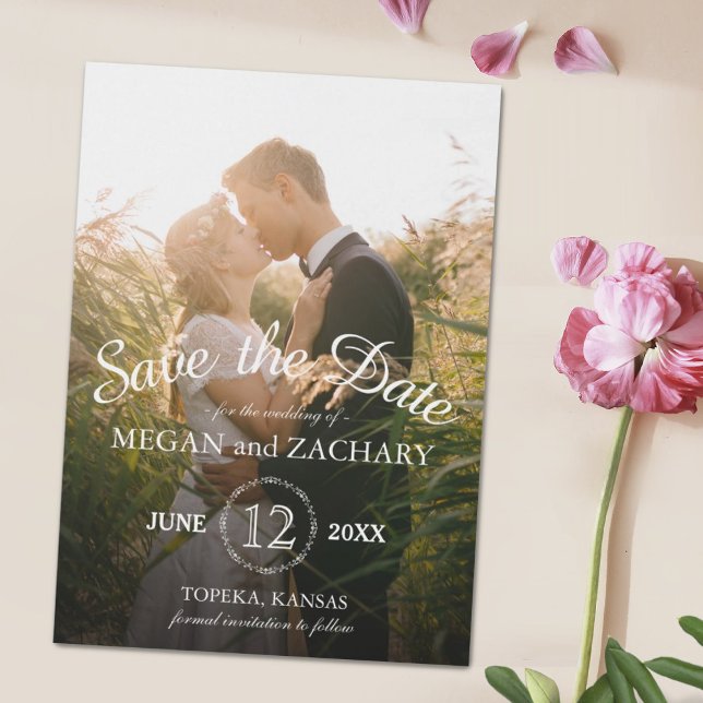 Classic Photo Wedding Save the Date Custom Magnetic Invitation (Creator Uploaded)