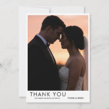 Classic Photo Wedding Thank You Card