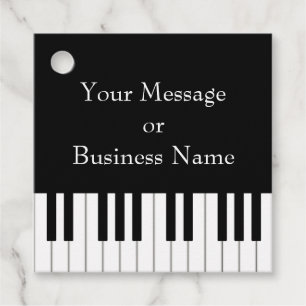 Classic Piano Keyboard Musical Occasion Custom Favour Tags