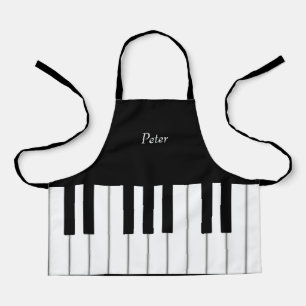 Classic Piano Keyboard Personalised Kids' Music Apron