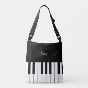 Classic Piano Keyboard Personalised Music Crossbody Bag