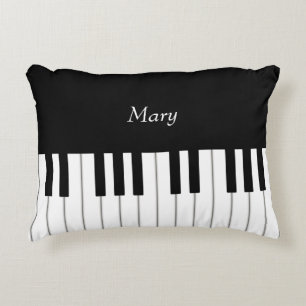 Classic Piano Keyboard Personalised Music Decorative Cushion
