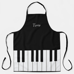 Classic Piano Keyboard Personalised Music Lover's Apron