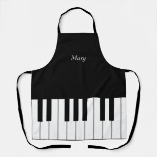 Classic Piano Keyboard Personalised Music Lover's Apron