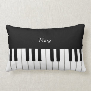 Classic Piano Keyboard Personalised Music Lumbar Cushion