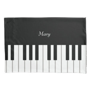 Classic Piano Keyboard Personalised Music Pillowcase