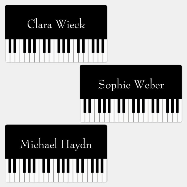 Classic Piano Keyboard Personalised Musician Name (Group)